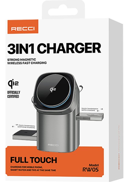 RW05 Qi2 Şarj Teknolojili 3in1 Kablosuz Şarj Standı Telefon&akıllı Saat&kulaklık Uyumlu 15W indirimleri
