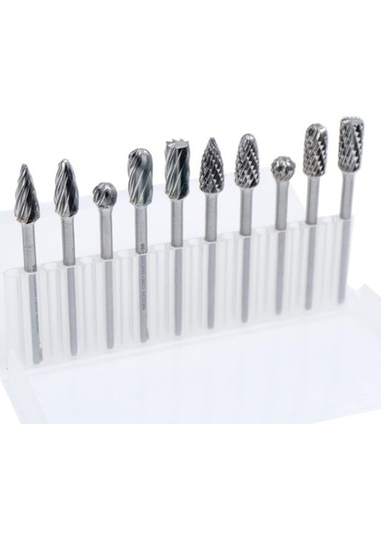 6318 Ahşap-Metal Karbür Kalıpçı Freze Ucu 10 Parça (3 mm Saplı)