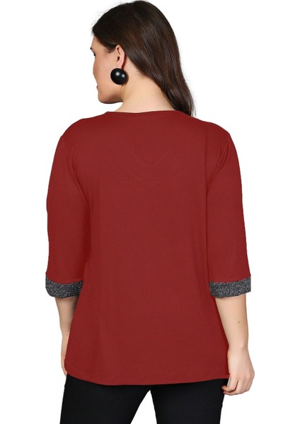 Büyük Beden Yaka Kolucu Sim Bluz fiyatları