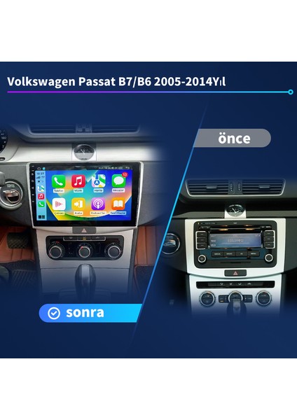 Volkswagen Passat B6/b7 2005-2014 Yıl Uyumlu 10,2 Inç 4 GB Ram 32 GB Hafıza Multimedya Carplay Navigasyon fiyatları