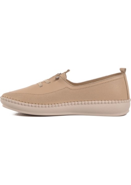 Bej Anatomik Taban Deri Kadın Günlük Ayakkabı Voyager Z083 Z fiyatları