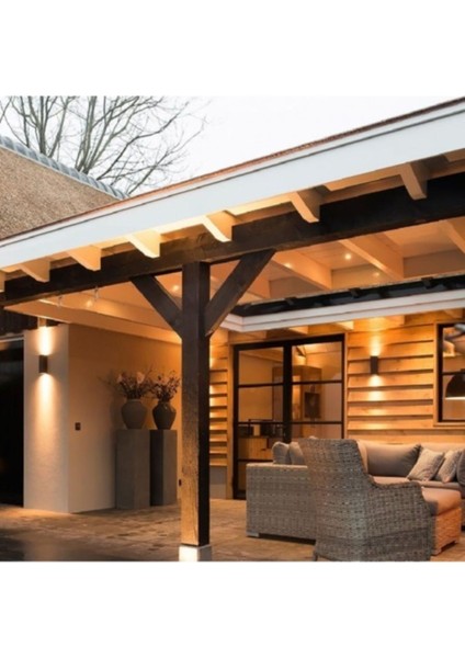 Çift Yönlü Siyah Plastik Duvar Aplik Armatür 2xGU10 (Ampul Hariç)