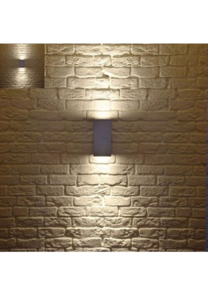 Çift Yönlü Siyah Plastik Duvar Aplik Armatür 2xGU10 (Ampul Hariç) fırsatları