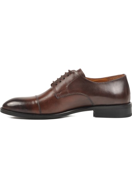 Kahverengi Deri Erkek Klasik Ayakkabı 114006 M fiyatları