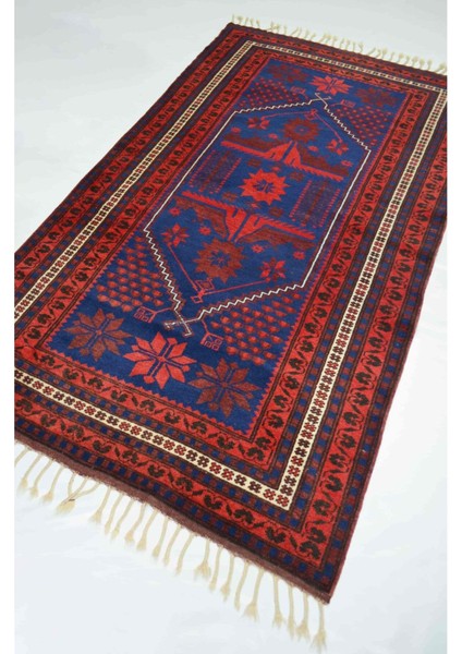 El Dokuma Lacivert Kırmızı Renk Yağcıbedir Halısı 133X194 cm (2.19 M²) modelleri