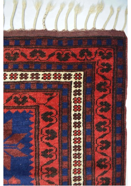 El Dokuma Lacivert Kırmızı Renk Yağcıbedir Halısı 133X194 cm (2.19 M²) fırsatları