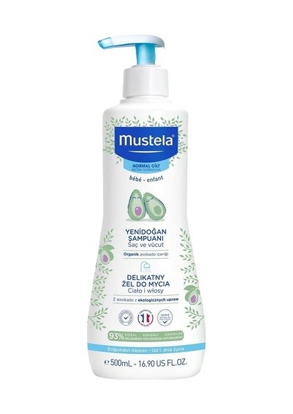 Mustela Dermo Cleansing Yenidoğan Saç ve Vücut Şampuanı 500 ml