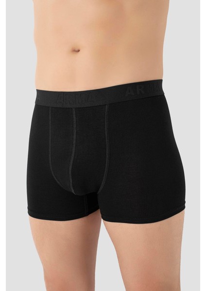 Erkek Siyah Bambu Boxer 3'lü Paket