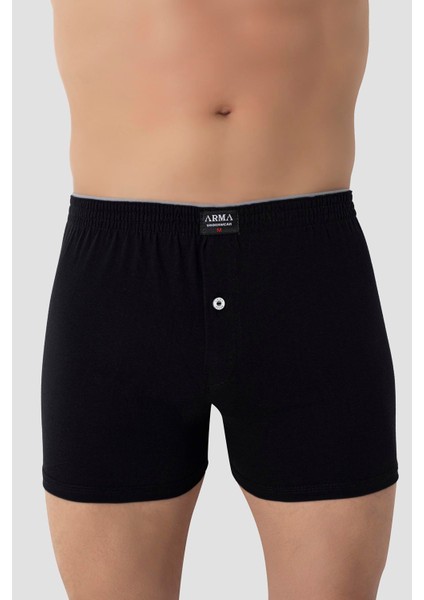 Erkek Karışık Renk Düğmeli Havlu Bel Boxer 4'lü Paket