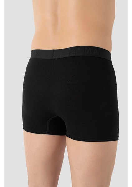 Erkek Siyah Likralı 3'lü Boxer