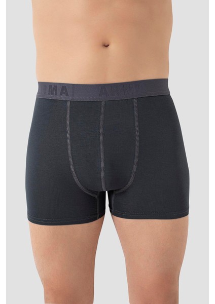 Erkek Füme Likralı 3'lü Boxer