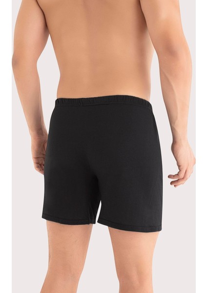 Erkek Siyah Paçalı Boxer 6'lı Paket