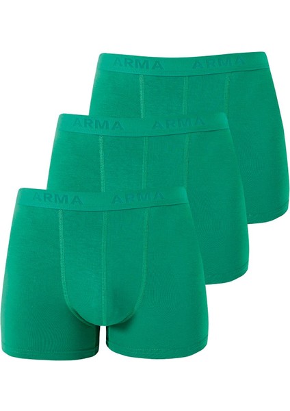 Erkek Yeşil Bambu Boxer 3'lü Paket