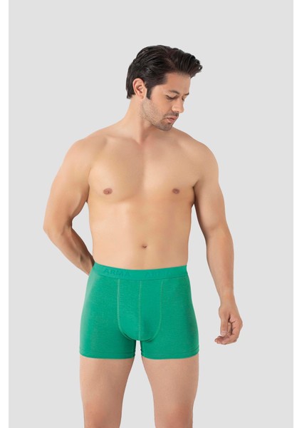 Erkek Yeşil Bambu Boxer 3'lü Paket