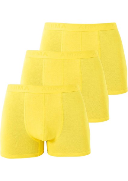 Erkek Sarı Bambu Boxer 3'lü Paket
