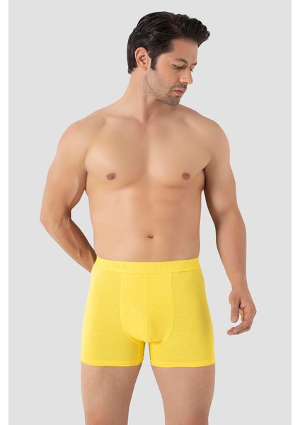 Erkek Sarı Bambu Boxer 3'lü Paket