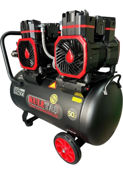 Premium 50 Litre Sessiz Yağsız Hava Kompresörü 4 Hp (Italyan Tasarım)