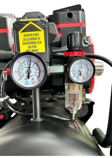 Premium 50 Litre Sessiz Yağsız Hava Kompresörü 4 Hp (Italyan Tasarım)