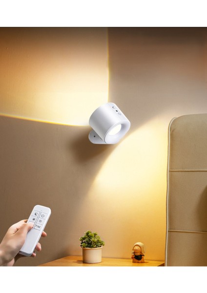 Kablosuz Renkli 360° Işıklı Duvar ve Yatak Aydınlatması, Plastik, G9 Duy