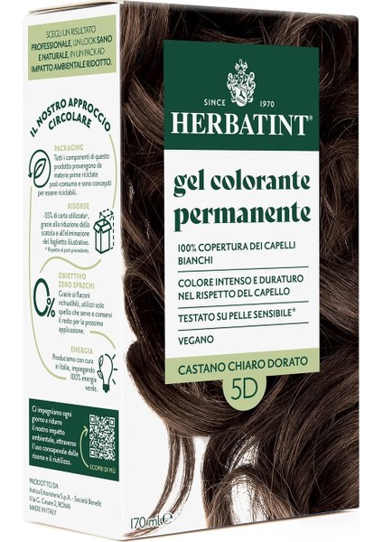 Haircolour Gel 5d Light Golden Chestnut 170 ml