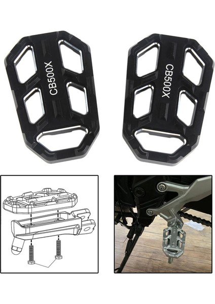 Honda CB500X Uyumlu Ayak Basamak Siyah