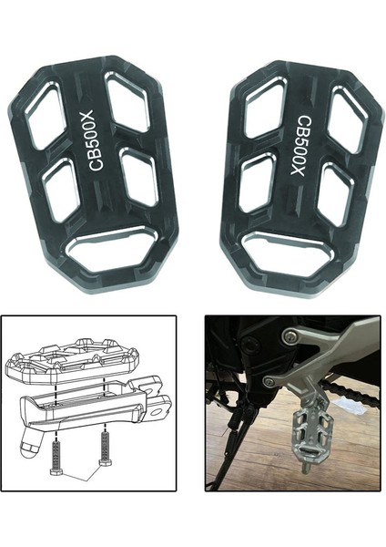 Honda CB500X Uyumlu Ayak Basamak Füme