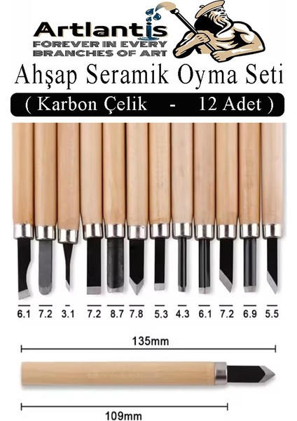 Ahşap Seramik Oyma Seti 12 Li 1 Paket Iskarpela Seti Paslanmaz Çelik Bıçaklı Ağaç Oyma Heykel Hobi Kretuar Gravür fiyatları