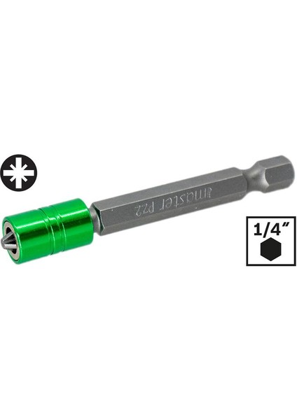 530406 Mıknatıslı Yıldız Bits Uç Pozidrv PZ2X65 mm