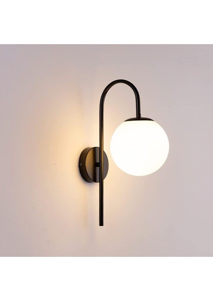 Cam Yatak Başlığı Okuma Lambası E27 Beyaz Siyah Modern Tasarım fiyatları