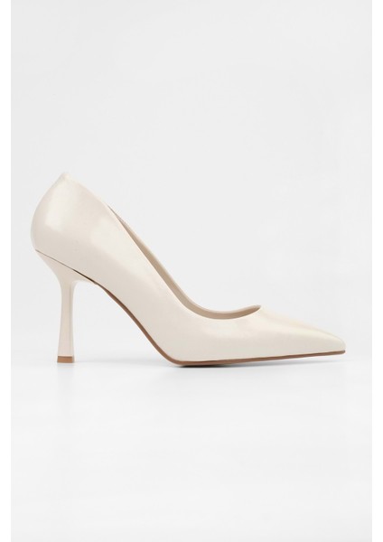 Kadın Vague Ekru Cilt Stiletto