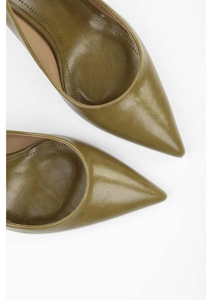 Kadın Vague Yağ Yeşili Cilt Stiletto fırsatları