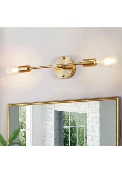 Eskitme Gold Sarı Modern Duvar Aplik Şık Görsellik Katar