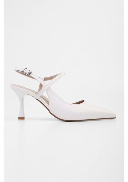 Kadın Nella Beyaz Cilt Stiletto fiyatları