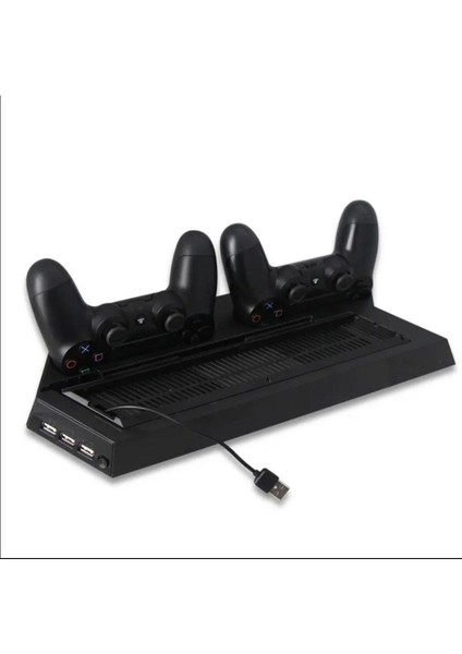 Ps4 Fat/ps4 Slim/ps4 Pro Uyumlu Soğutucu Fan Joystick Şarj Dikey Stand