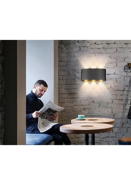 10W çift taraflı LED duvar aplikı, şık ve doğal gün ışığı aydınlatması modelleri