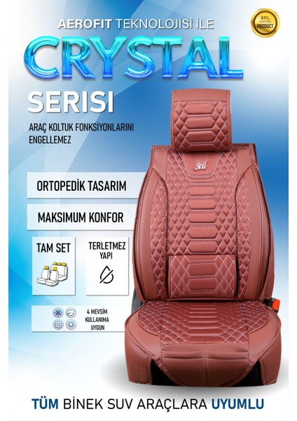 Volkswagen Golf Mk4 (1997-2003) Uyumlu Tam Set Oto Koltuk Kılıfı Crystal Serisi .5