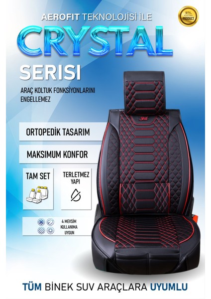 Range Rover Vouge (2013-2020) Uyumlu Tam Set Oto Koltuk Kılıfı Crystal Serisi .2