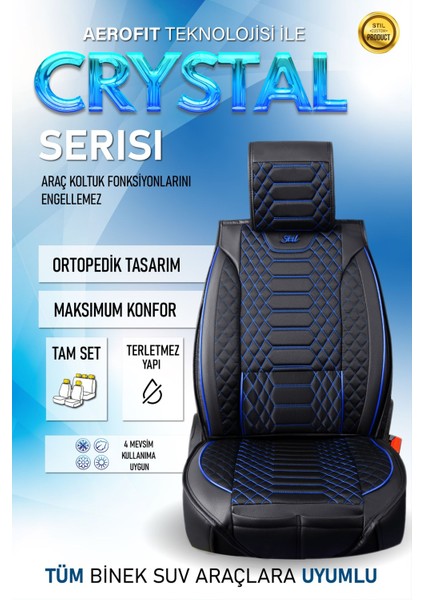 Renault Austral (2020-2023) Uyumlu Tam Set Oto Koltuk Kılıfı Crystal Serisi .6