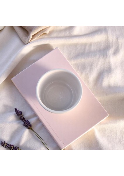El Yapımı Seramik Kulpsuz Minimal Pembe Kalpli Kupa Bardak 200 ml Mug Kalp Desenli Kahve Bardağı Hediye