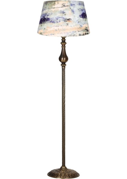 Renkli Eskitme Metal Lambader, Modern ve Şık Ev Aydınlatması, Yükseklik 151-200 cm