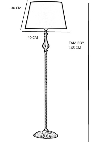 Renkli Eskitme Metal Lambader, Modern ve Şık Ev Aydınlatması, Yükseklik 151-200 cm fiyatları