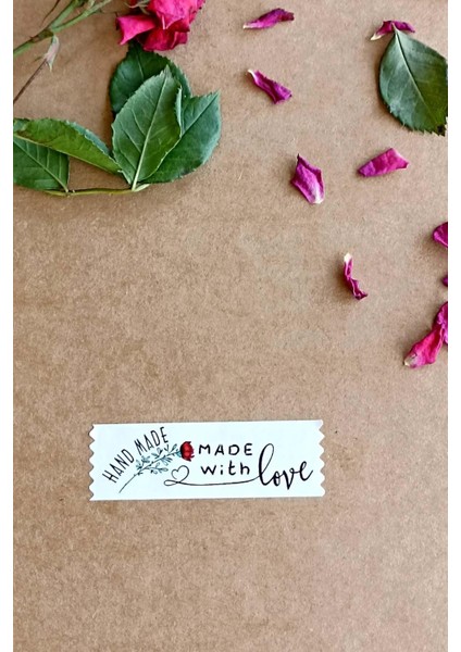Hand Made With Love Etiket / 144 Adet Bant Etiket (1,8 x 5.5 Cm) modelleri