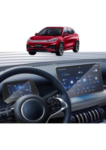 Byd Atto 3 Dijital Gösterge ve Navigasyon Uyumlu 9h Nano Ekran Koruyucu 2 Li Set