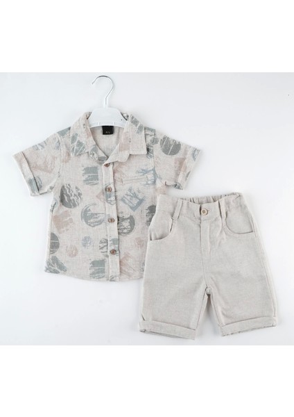 Filotalı Desnli 2 Li Gömlek Takım