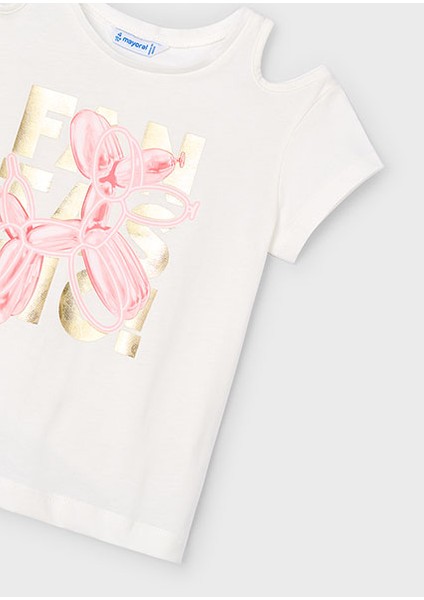 Kız Çocuk Balon Kesimli Tişört modelleri