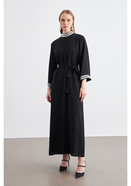 Beril Taşlı Elbise - Siyah