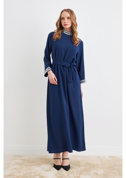 Beril Taşlı Elbise - Indigo