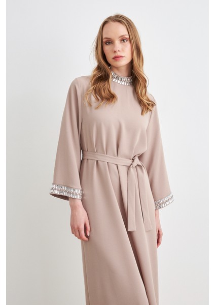 Beril Taşlı Elbise - Bej fiyatları