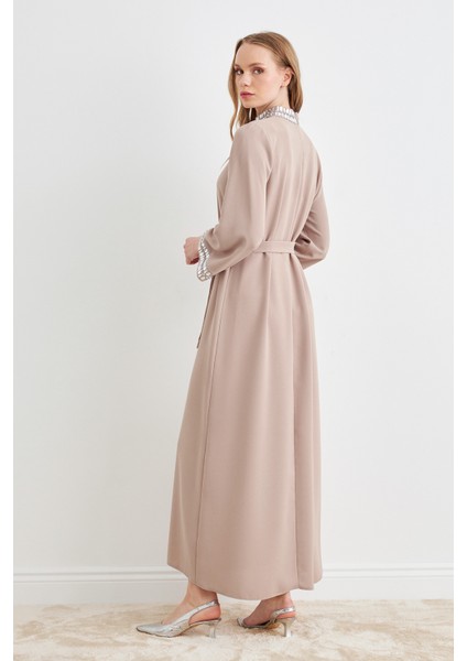 Beril Taşlı Elbise - Bej indirimleri