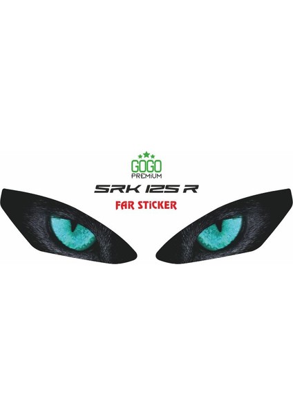 Rks Srk 125 R 2023 - 2025 Uyumlu Far Sticker Mavi